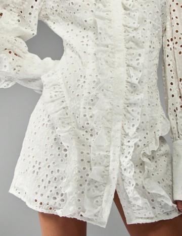 Rochie tip cămașă Missguided by Shein, alb