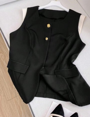 Vestă Shein Curve+, negru