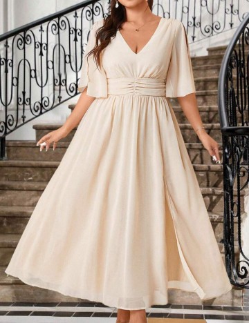 Rochie midi Shein, crem