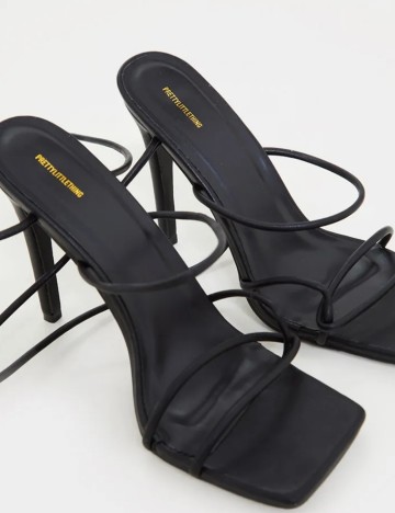 Sandale Cu Toc PRETTYLITTLETHING, negru