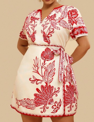 Rochie mini Shein Curve+, mix culori