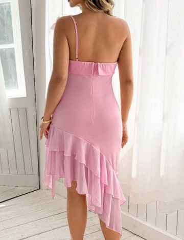 Rochie midi Shein Curve+, roz
