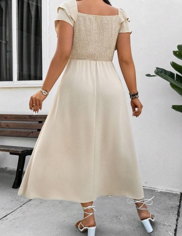 Rochie midi Shein Curve+, bej