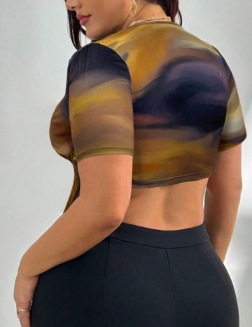 Tricou Shein Curve+, mix culori