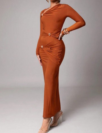 Rochie maxi Shein, cărămiziu