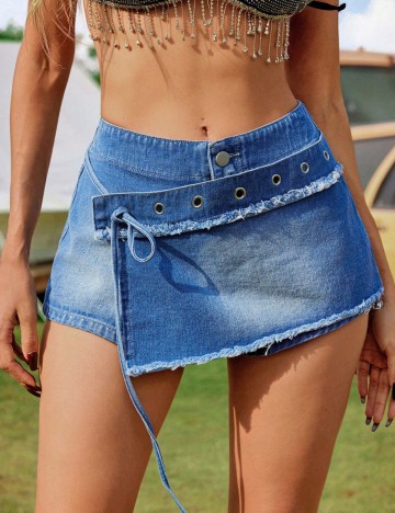 Fustă Pantalon Shein, albastru