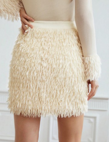 Fustă mini MOTF by Shein, bej
