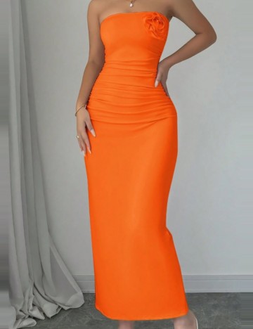 Rochie midi Shein, portocaliu