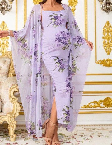 Set Cardigan Și Rochie Shein, mov