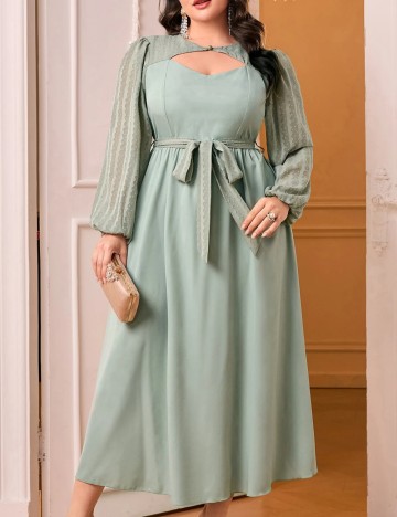 Rochie midi Shein Curve+, verde