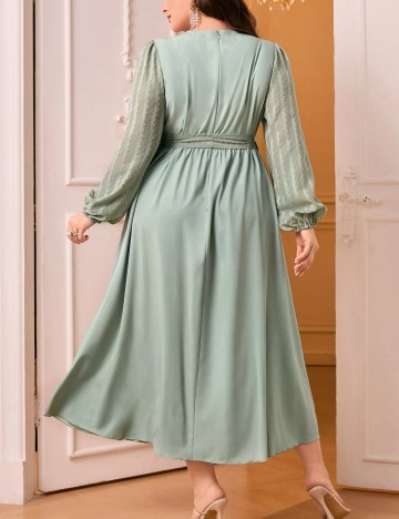 Rochie midi Shein Curve+, verde