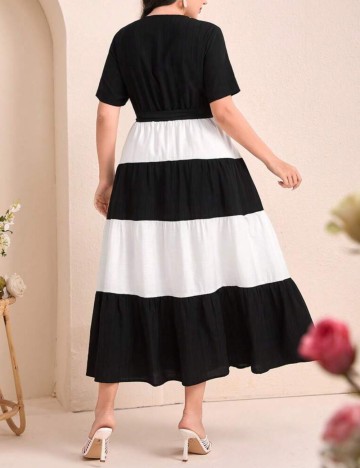 Rochie midi Shein Curve+, mix culori