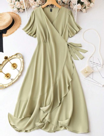 Rochie maxi Shein Curve+, verde