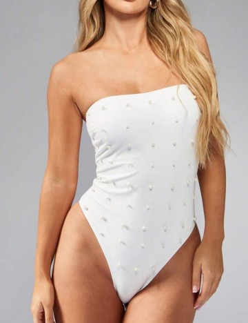 Costum de baie întreg Missguided by Shein, alb