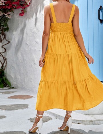 Rochie midi Shein, galben