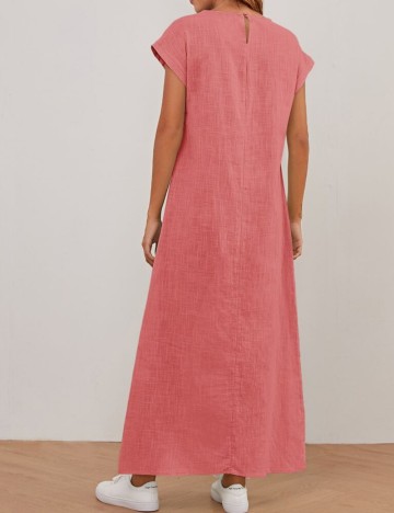 Rochie maxi Shein Curve+, roz