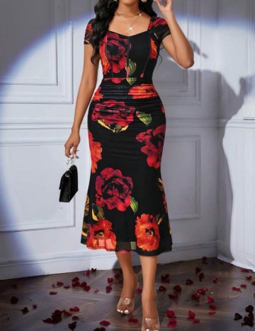 Rochie maxi Shein, mix culori