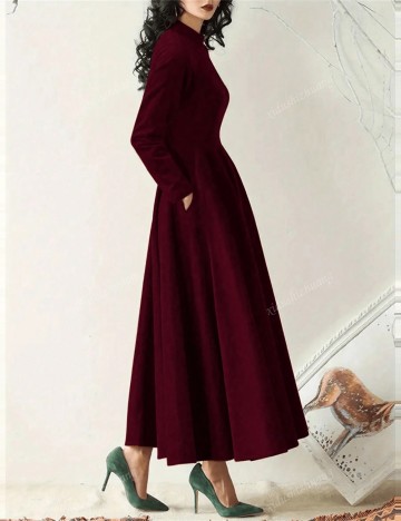Rochie midi Shein Curve+, vișiniu