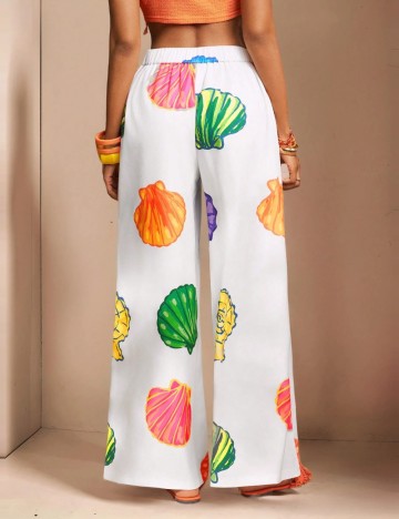 Pantaloni Shein, alb