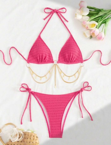 Costum de baie Shein, roz