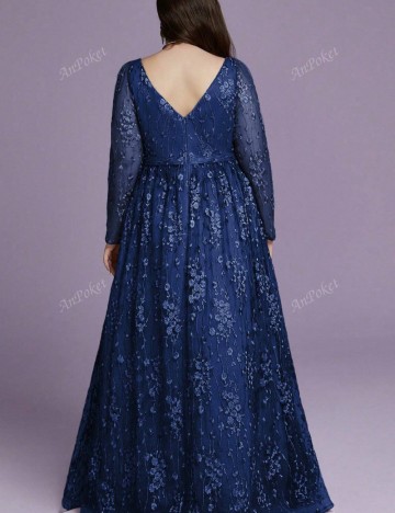 Rochie maxi Shein Curve+, albastru