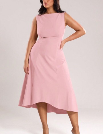 Rochie midi Shein Curve+, roz