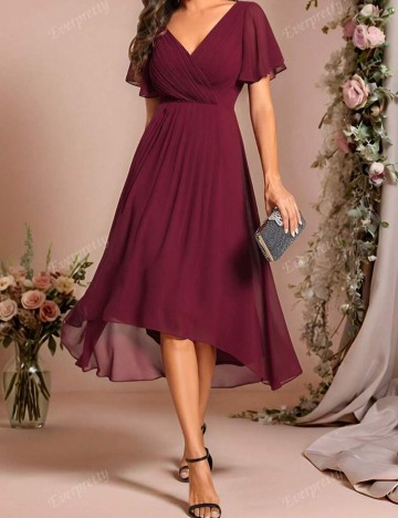 Rochie midi Shein, vișiniu