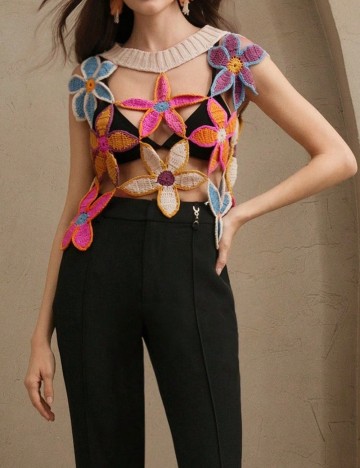 Top Shein, mix culori