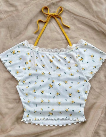 Top Shein Curve+, alb