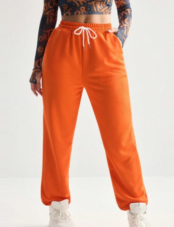 Pantaloni Shein, portocaliu