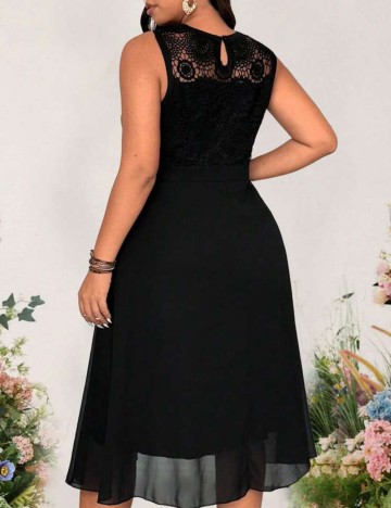 Rochie midi Shein Curve+, negru