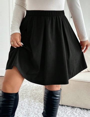 Fustă mini Shein Curve+, negru