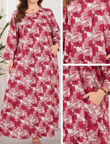 Rochie maxi Shein Curve+, mix culori
