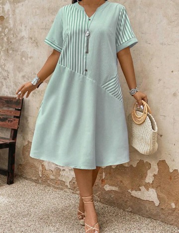 Rochie midi Shein Curve+, mix culori