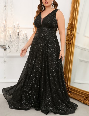Rochie de ocazie Shein Curve+, negru