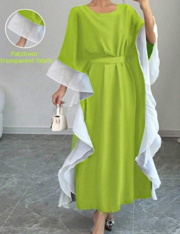 Rochie maxi Shein Curve+, verde