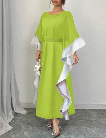 Rochie maxi Shein Curve+, verde