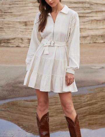Rochie mini Shein, crem