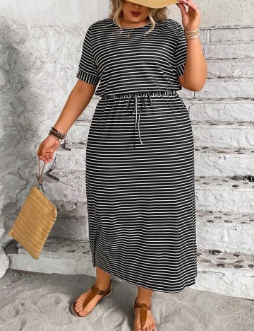 Rochie maxi Shein Curve+, mix culori