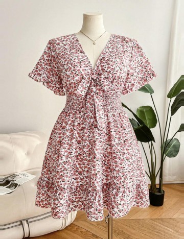 Rochie mini Shein Curve+, floral print