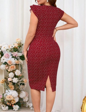 Rochie midi Shein Curve+, mix culori
