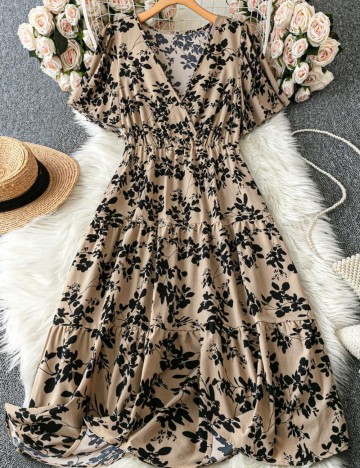 Rochie maxi Shein Curve+, mix culori