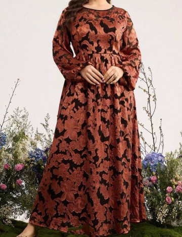 Rochie maxi Shein Curve+, mix culori
