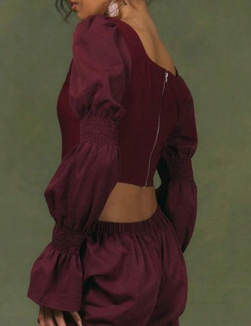 Cămașă MUSERA by Shein, vișiniu