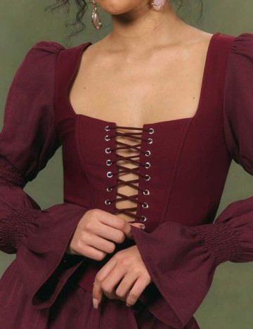 Cămașă MUSERA by Shein, vișiniu