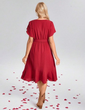 Rochie midi Shein, roșu