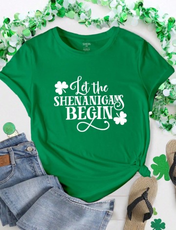 Tricou Shein Curve+, verde