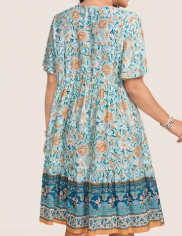 Rochie mini Shein Curve+, mix culori