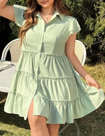 Rochie mini Shein Curve+, verde