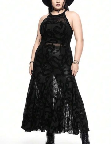 Rochie midi Shein Curve+, negru